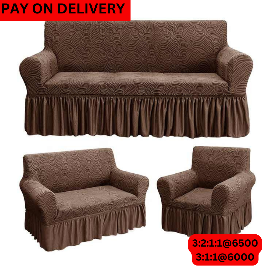 Royal Jacquard Sofa Covers (3.2.1.1 Brown)